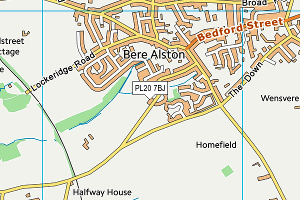 PL20 7BJ map - OS VectorMap District (Ordnance Survey)