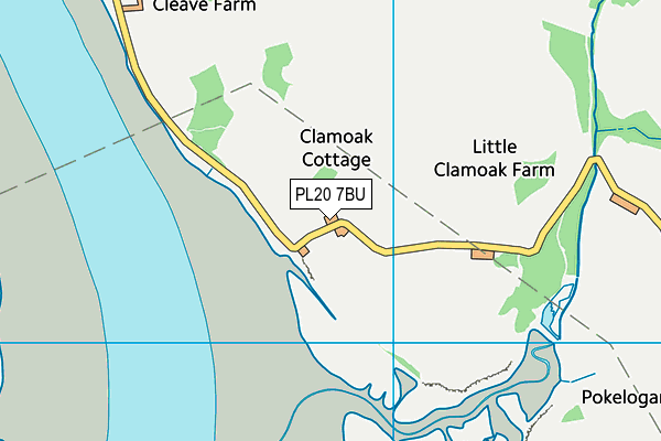 PL20 7BU map - OS VectorMap District (Ordnance Survey)