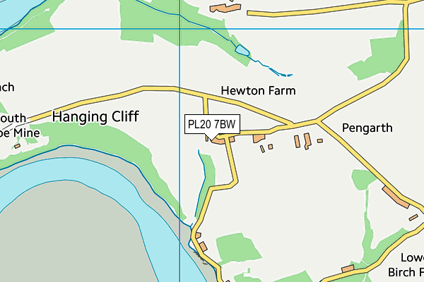 PL20 7BW map - OS VectorMap District (Ordnance Survey)