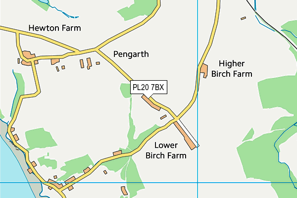 PL20 7BX map - OS VectorMap District (Ordnance Survey)