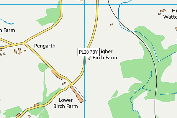 PL20 7BY map - OS VectorMap District (Ordnance Survey)