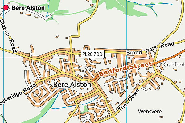 PL20 7DD map - OS VectorMap District (Ordnance Survey)