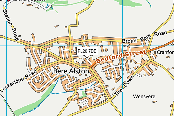 PL20 7DE map - OS VectorMap District (Ordnance Survey)