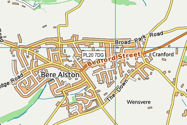 PL20 7DG map - OS VectorMap District (Ordnance Survey)