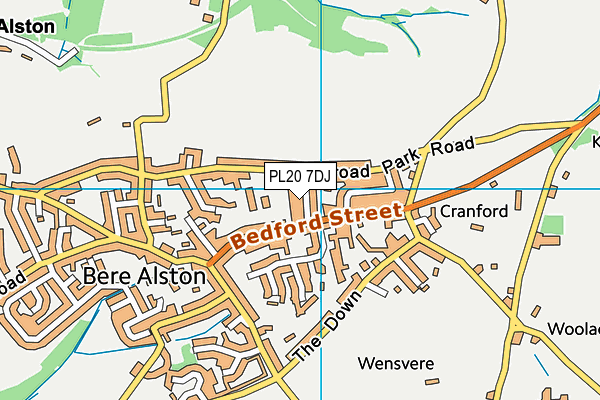 PL20 7DJ map - OS VectorMap District (Ordnance Survey)