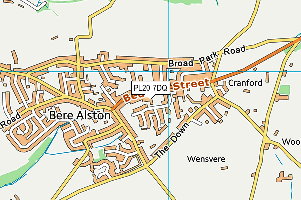 PL20 7DQ map - OS VectorMap District (Ordnance Survey)