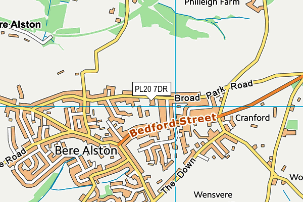 PL20 7DR map - OS VectorMap District (Ordnance Survey)