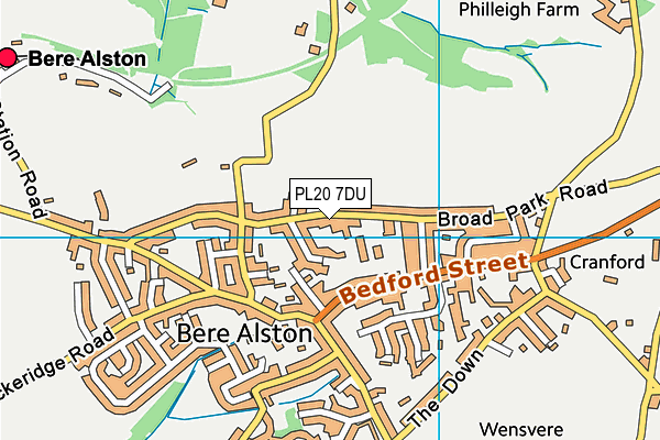 PL20 7DU map - OS VectorMap District (Ordnance Survey)