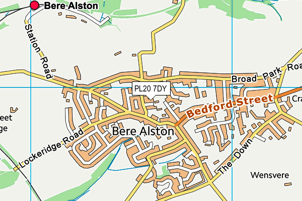 PL20 7DY map - OS VectorMap District (Ordnance Survey)