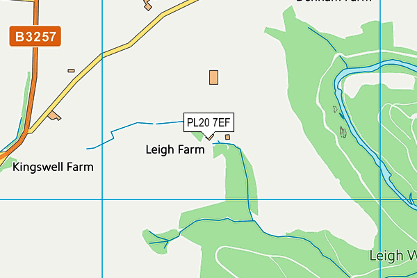 PL20 7EF map - OS VectorMap District (Ordnance Survey)