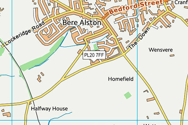 PL20 7FF map - OS VectorMap District (Ordnance Survey)