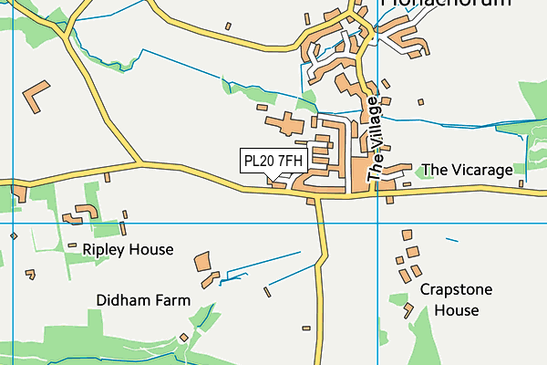 PL20 7FH map - OS VectorMap District (Ordnance Survey)