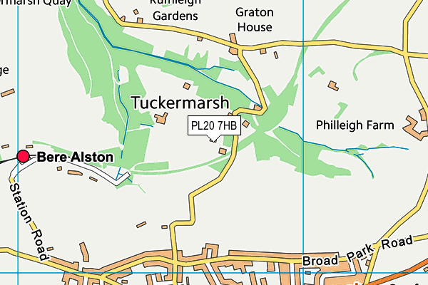 PL20 7HB map - OS VectorMap District (Ordnance Survey)