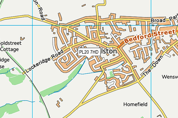 PL20 7HD map - OS VectorMap District (Ordnance Survey)