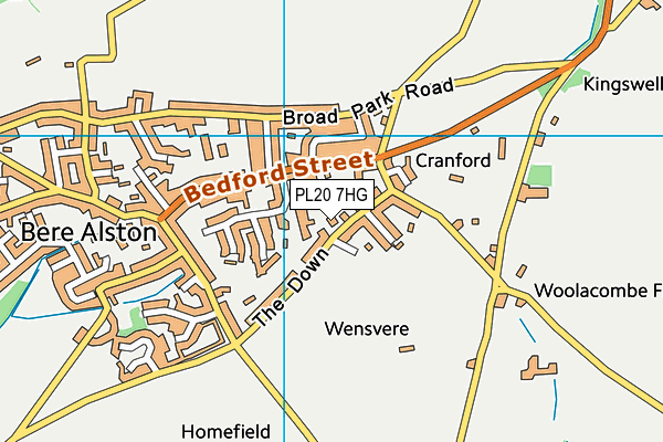 PL20 7HG map - OS VectorMap District (Ordnance Survey)