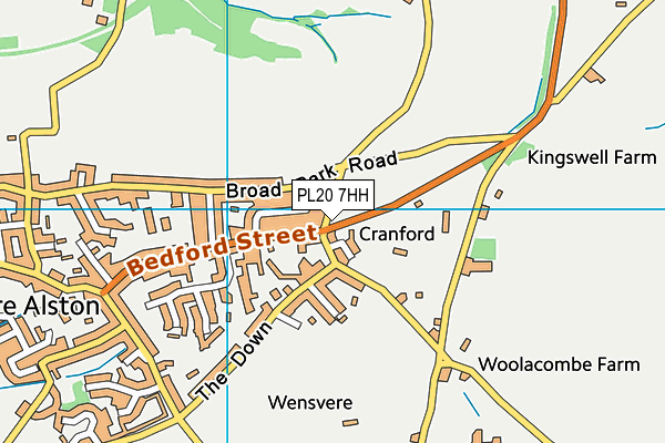 PL20 7HH map - OS VectorMap District (Ordnance Survey)