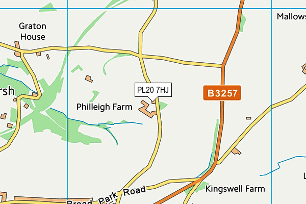 PL20 7HJ map - OS VectorMap District (Ordnance Survey)