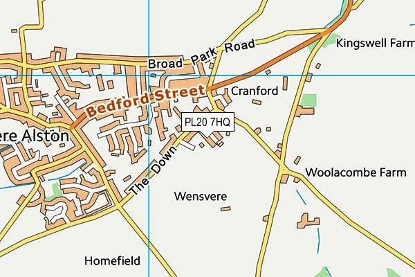 PL20 7HQ map - OS VectorMap District (Ordnance Survey)