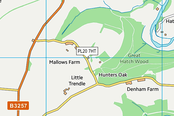 PL20 7HT map - OS VectorMap District (Ordnance Survey)