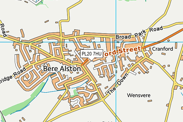 PL20 7HU map - OS VectorMap District (Ordnance Survey)