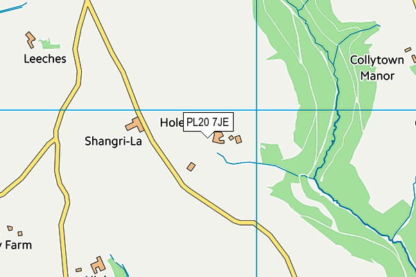 PL20 7JE map - OS VectorMap District (Ordnance Survey)