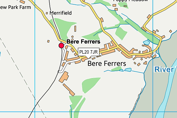 PL20 7JR map - OS VectorMap District (Ordnance Survey)