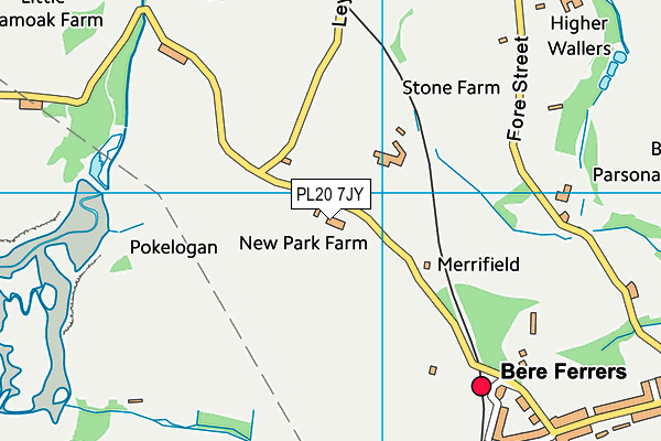 PL20 7JY map - OS VectorMap District (Ordnance Survey)