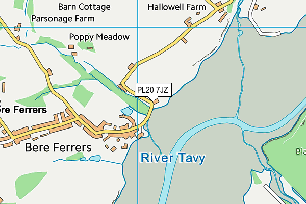 PL20 7JZ map - OS VectorMap District (Ordnance Survey)