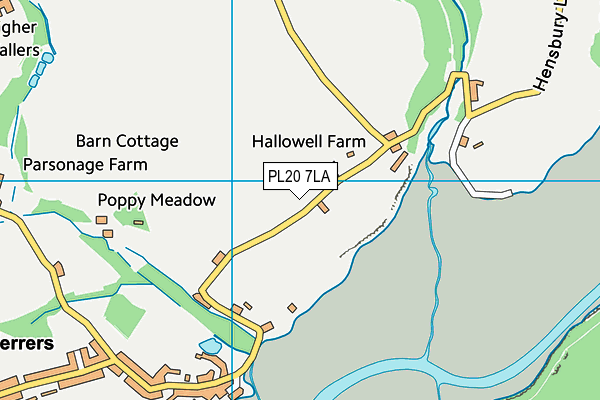 PL20 7LA map - OS VectorMap District (Ordnance Survey)