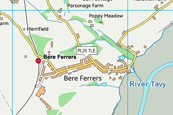 PL20 7LE map - OS VectorMap District (Ordnance Survey)