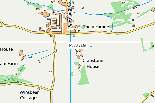 PL20 7LG map - OS VectorMap District (Ordnance Survey)
