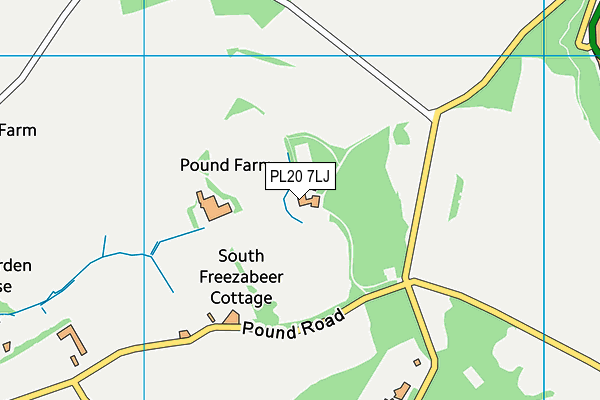 PL20 7LJ map - OS VectorMap District (Ordnance Survey)