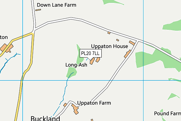 PL20 7LL map - OS VectorMap District (Ordnance Survey)