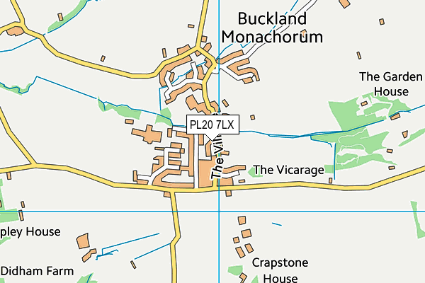 PL20 7LX map - OS VectorMap District (Ordnance Survey)