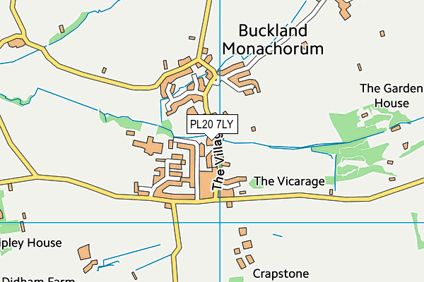 PL20 7LY map - OS VectorMap District (Ordnance Survey)