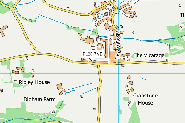 PL20 7NE map - OS VectorMap District (Ordnance Survey)