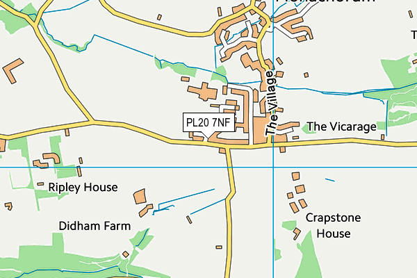 PL20 7NF map - OS VectorMap District (Ordnance Survey)