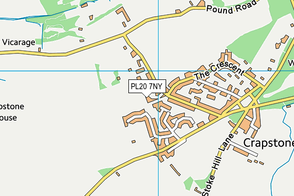 PL20 7NY map - OS VectorMap District (Ordnance Survey)