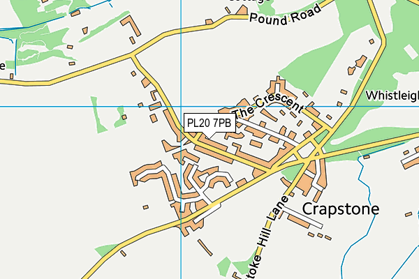 PL20 7PB map - OS VectorMap District (Ordnance Survey)
