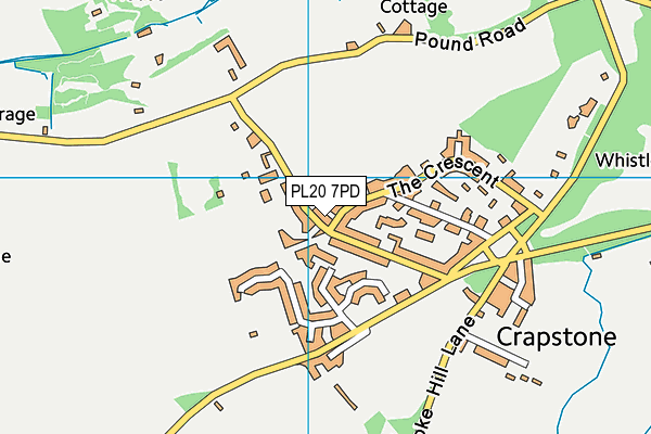 PL20 7PD map - OS VectorMap District (Ordnance Survey)