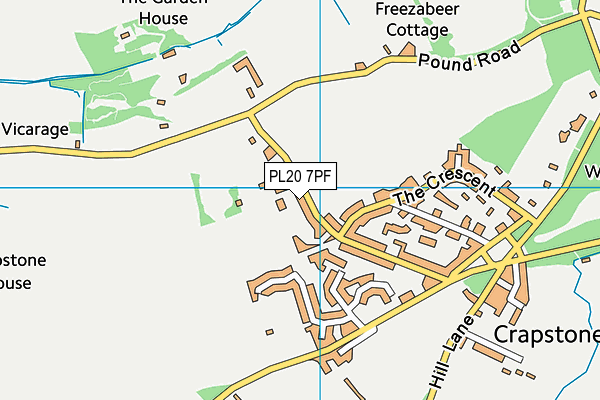 PL20 7PF map - OS VectorMap District (Ordnance Survey)