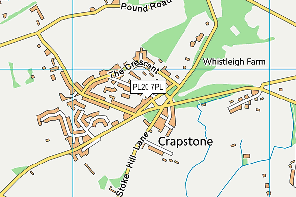 PL20 7PL map - OS VectorMap District (Ordnance Survey)