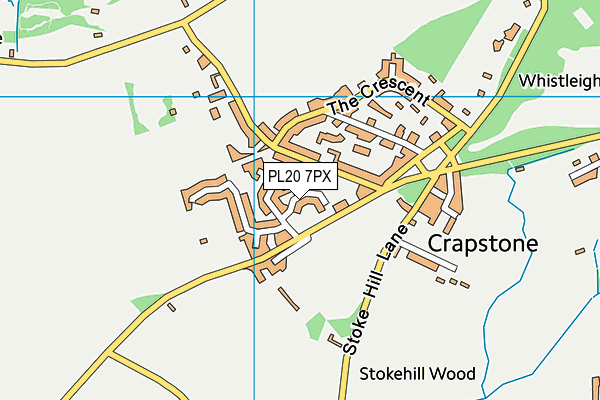 PL20 7PX map - OS VectorMap District (Ordnance Survey)