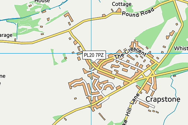 PL20 7PZ map - OS VectorMap District (Ordnance Survey)