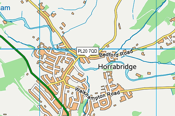 PL20 7QD map - OS VectorMap District (Ordnance Survey)