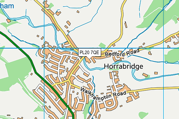 PL20 7QE map - OS VectorMap District (Ordnance Survey)