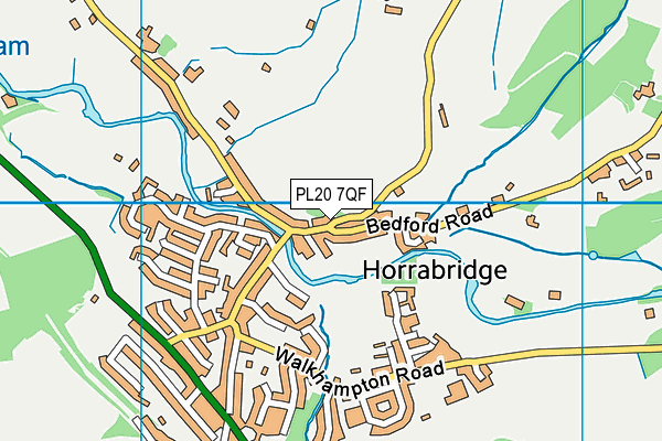 PL20 7QF map - OS VectorMap District (Ordnance Survey)