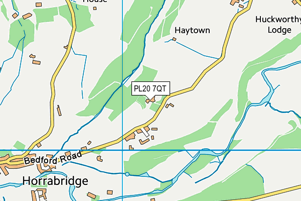 PL20 7QT map - OS VectorMap District (Ordnance Survey)