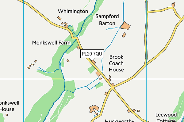 PL20 7QU map - OS VectorMap District (Ordnance Survey)