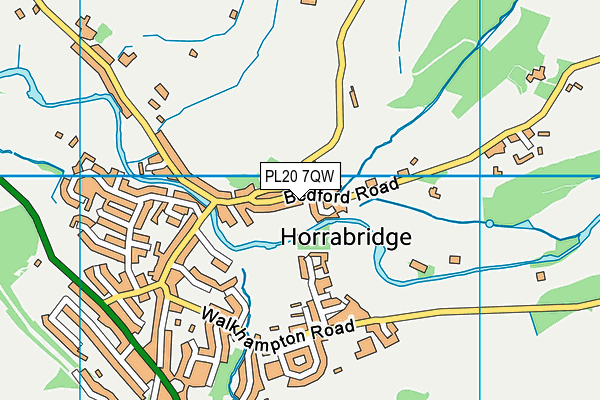 PL20 7QW map - OS VectorMap District (Ordnance Survey)